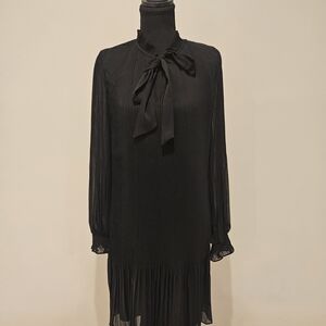 DKNY Black Long Sleeve Dress with Bow